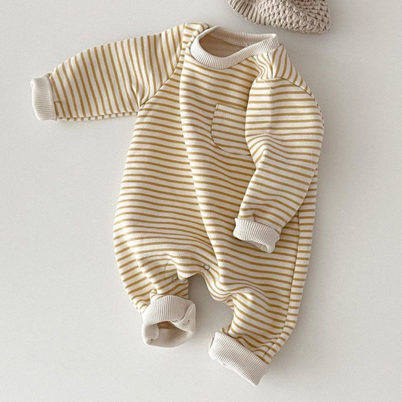 Baby Cotton Romper Casual Striped Jumpsuit