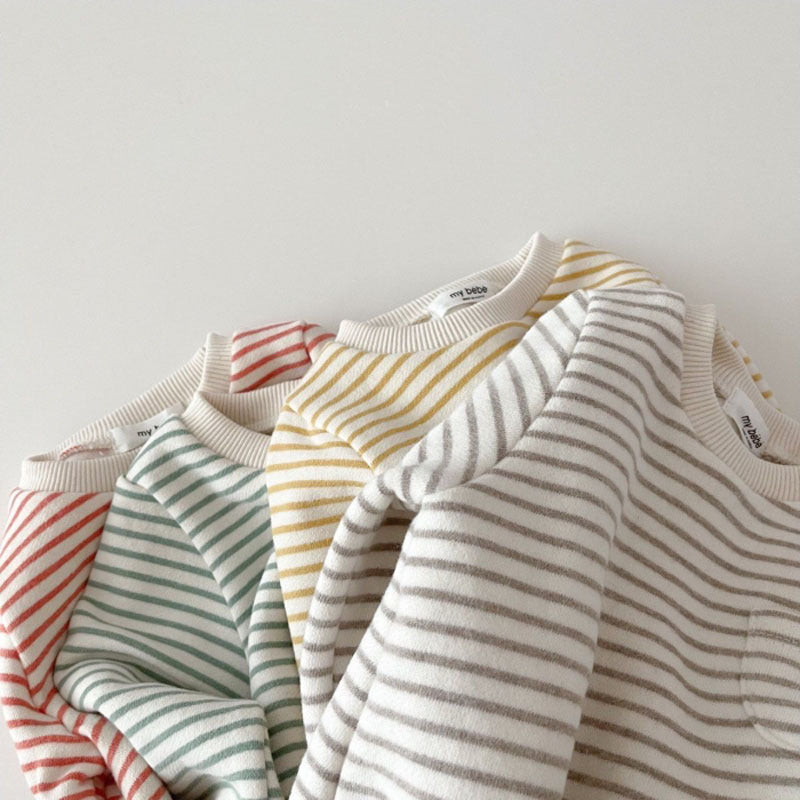 Baby Cotton Romper Casual Striped Jumpsuit