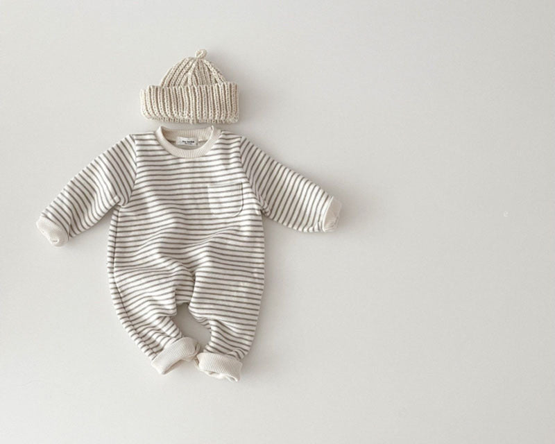 Baby Cotton Romper Casual Striped Jumpsuit