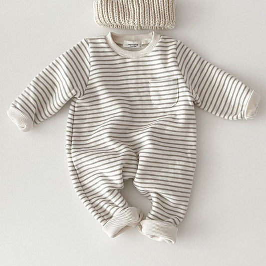 Baby Cotton Romper Casual Striped Jumpsuit